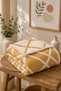 Premium Geometric Square Patterned 100% Cotton Muslin Reversible Bedspread Piqué 220X240 Double - 3
