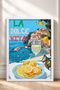 La Dolce Vita Lemon Spaghetti and Wine Framed Painting, Italy Poster, Wall Decor, Itp123. - 3