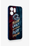 Wavy Burgundy and Blue Patterned Silicone Case Compatible with Oppo Reno 14F. - 3