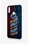 Huawei Y7 2019 Compatible Wavy Burgundy Blue Patterned Silicone Case. - 4