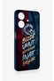 Realme Note 60 Compatible Wavy Burgundy and Blue Patterned Silicone Case. - 3