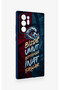 Samsung Note 20 Ultra Compatible Wavy Burgundy and Blue Patterned Silicone Case. - 3
