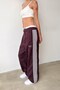 Side Stripe Velour Track Pants for Men - 7