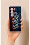 Vivo V29 Compatible Wavy Burgundy and Blue Patterned Silicone Case.