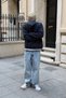 Fw Cool Puff Navy Blue Relax Fit Sweatshirt