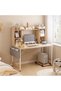 Modern Study Desk, Durable Computer Desk with Storage, Ideal for Multi-Functional UseLightweight and - 6