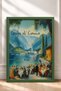 Dinner on the Lake Como, Framed Painting, Italy Poster, Living Room, Kitchen, Wall Decor, Itp134. - 3
