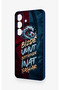 Samsung S26 Compatible Wavy Burgundy and Blue Patterned Silicone Case. - 4