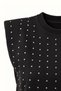 Black Blouse with Stone Detail Pads - 2