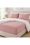 Cotton Powder Double Fitted Sheet Set