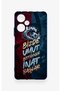 Wavy Burgundy and Blue Patterned Silicone Case Compatible with Poco F5. - 2