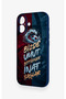 iPhone 17 Compatible Wavy Burgundy and Blue Patterned Silicone Case. - 4