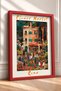 Flower Market, Rome, Framed Painting, Italy Poster, Living Room, Kitchen, Wall Decor, Itp139. - 2
