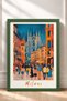 Milan Cathedral Framed Picture in a Starry Night, Italy Poster, Living Room, Kitchen, Wall Decor, Itp135. - 3
