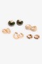 Gold Color Alen 5-Piece Earring Set - 3