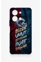 Vivo Y36 Compatible Wavy Burgundy and Blue Patterned Silicone Case. - 2