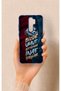 Wavy Burgundy and Blue Patterned Silicone Case Compatible with Redmi Note 8 Pro.