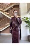 Straight-Collar Shiny Leather Jacket and Maxi Skirt Set - 7