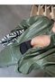 Straight-Collar Shiny Leather Jacket and Maxi Skirt Set - 7