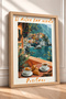 Il Dolce Far Niente Positano Breakfast Framed Painting Italy Poster Wall Decor Itp121 - 2