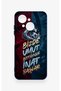 Wavy Burgundy and Blue Patterned Silicone Case Compatible with Tecno Spark Go1. - 2