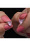 Silver Pink Stone Heart Studded Women's Earrings - 3