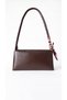 Women's Scarf Detailed Baguette and Shoulder Bag with Zipper Interior Compartment, Handbag and Clutch Bag - 3