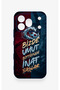 Honor 600 Pro Compatible Wavy Burgundy and Blue Patterned Silicone Case. - 2