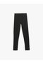 Girls Black Plain Leggings