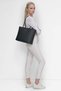 SAIGE EAST-WEST TOP ZIP TOTE-BLACK-N/S - 2