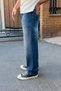 Washed Blue Regular Pants, 100% Cotton,10 - 3
