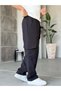 Tech Fabric Cargo Pocket Baggy Pants t Black - 3