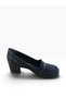 Women's Chunky Heel Stone Detailed Quite Lightweight Shoes - 3