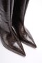 Women's Crocodile-Patterned Slim Short-Heeled Boots. - 2