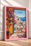 Capri Balcony with Sea View – Framed Painting, Italy Poster, Living Room, Kitchen, Wall Decor, Itp165. - 2