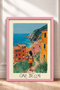Ciao Bella, Women's Framed Painting, Coastal Trail, Italy Poster, Wall Decor, Itp168. - 3