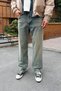 Washed Blue Regular Pants, 100% Cotton,10