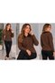 Women's Button-Down Shirt Collar Knit Cardigan - 3