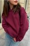 FW Cool Puff Burgundy Relaxed-Fit Hoodie - 5