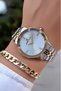 Original Steel Strap Women's Watch – Cut Glass, Gold and Silver Colors. |   Bracelet Gift |   2 Years Warranty - 2
