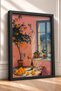 Orange Tree and Pink-Walled Room Framed Poster, Italy Poster, Living Room and Kitchen Wall Decor, Itp146. - 2