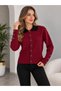 Women's Button-Down Shirt Collar Knit Cardigan