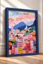 Bologna Colorful Houses and Pink Clouds Framed Painting, Italy Poster, Wall Decor, Itp163. - 2