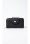 Women's Medium-Sized Multi-Compartment Wallet with Zipper and Magnetic Closure.