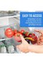 Clear Plastic Storage Bins, Stackable Organizer Containers with Handles for Pantry, Refrigerator, Fr - 5