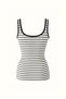 Front and Back U-Neck Striped Tank Top - 4
