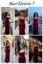 Women's Corset-Style Draped Long-Sleeved Satin Evening Dress, Available in Black, Burgundy, White, and Baby Blue. - 8