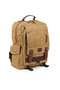 Medium Size 37 cm Canvas Tarpaulin Waterproof Fabric School Travel Backpack Mustard Yellow U577