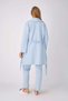 Maternity Pajama Set, 3-Piece Set, Lace Robe, Buttoned Nursing Robe, Jacquard Fabric. - 5