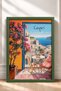 Capri Balcony with Sea View – Framed Painting, Italy Poster, Living Room, Kitchen, Wall Decor, Itp165. - 3